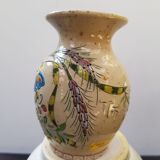 Old Vase Sandstone Alsace GRAESSEL Beige Décor Chisled Made In FRANCE Vintage