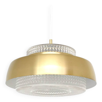 Scandinavian glass lamp, vintage 1970s