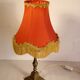 Brass and fabric table lamp