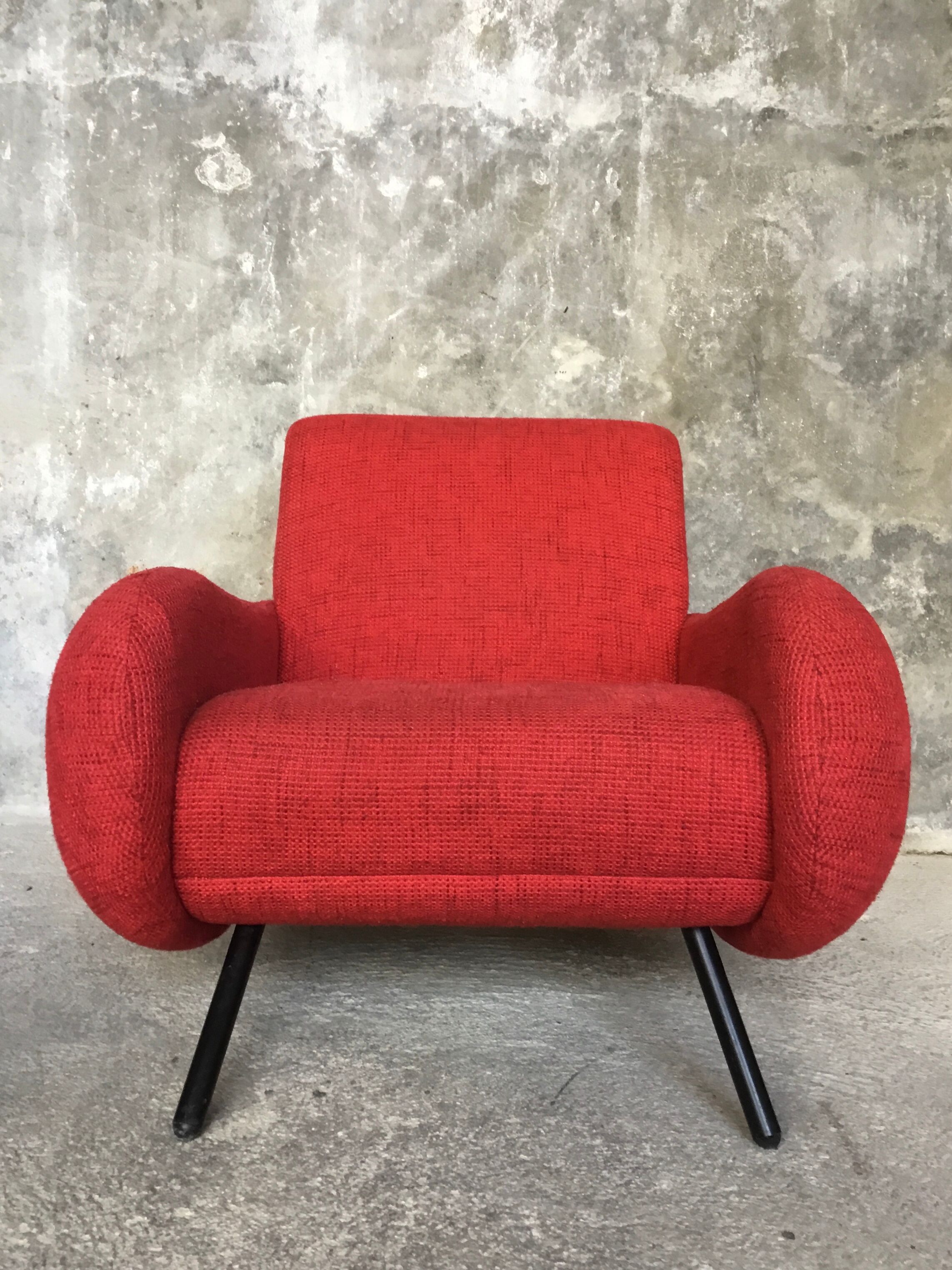 Vintage armchair red fabric - the Redoubt XXI century