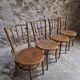 Set of 4 Fischel bentwood bistro chairs, Czechoslovakia, circa 1930–1950.
