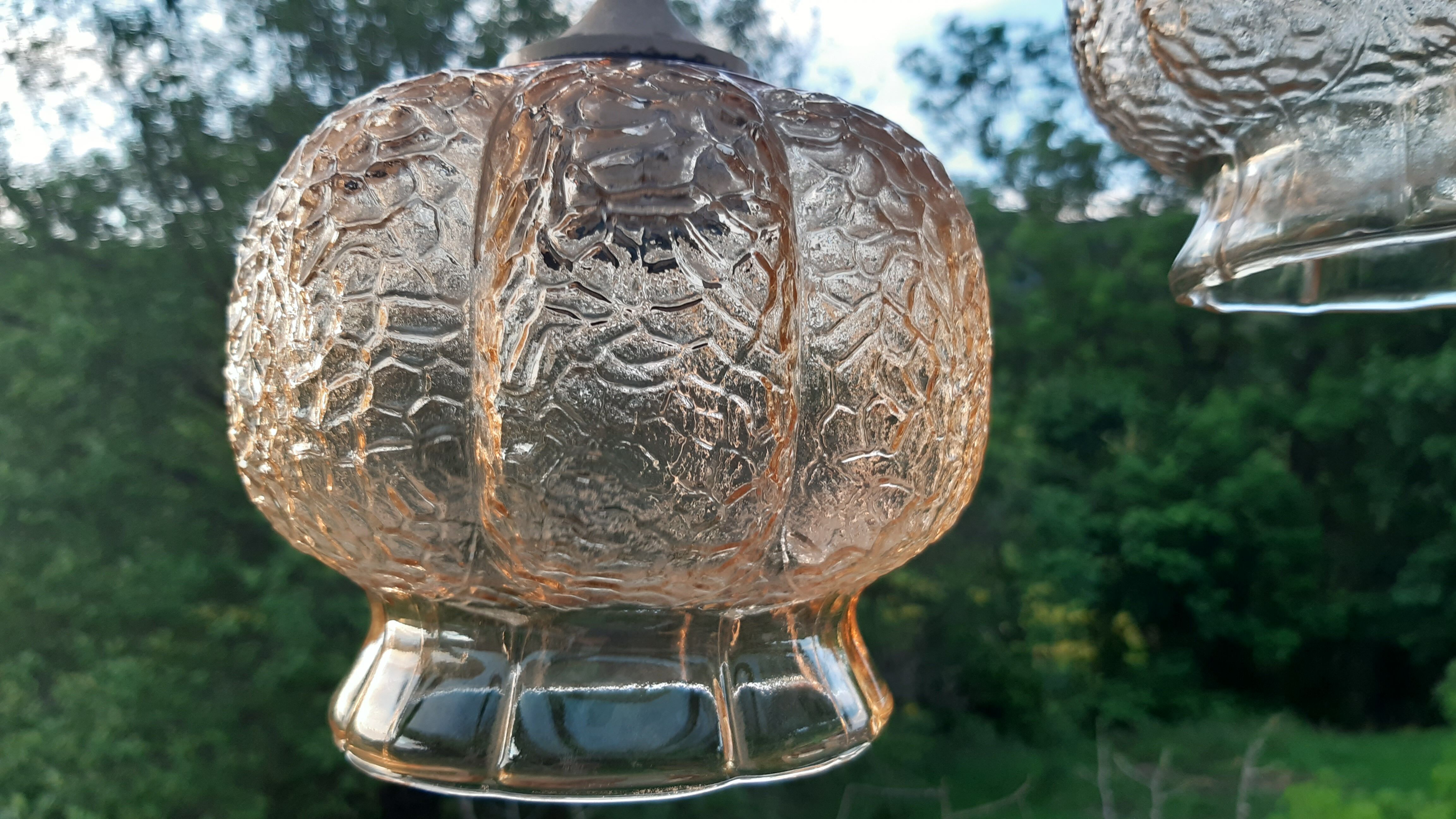 Amber glass suspensions 1970 lot of 2