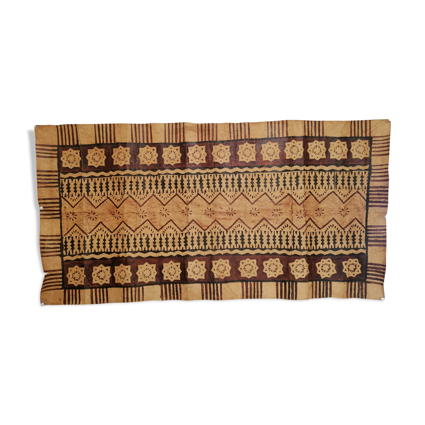 Old tapa. hanging of beaten bark cloth. oceania. 1° half of the xxth.