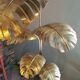 Solid brass plant-shaped floor lamp