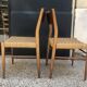 Pair of teak and rope chairs from the 60s
