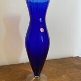 Blue murano glass vase