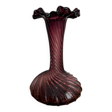 Vase torsadé vintage
