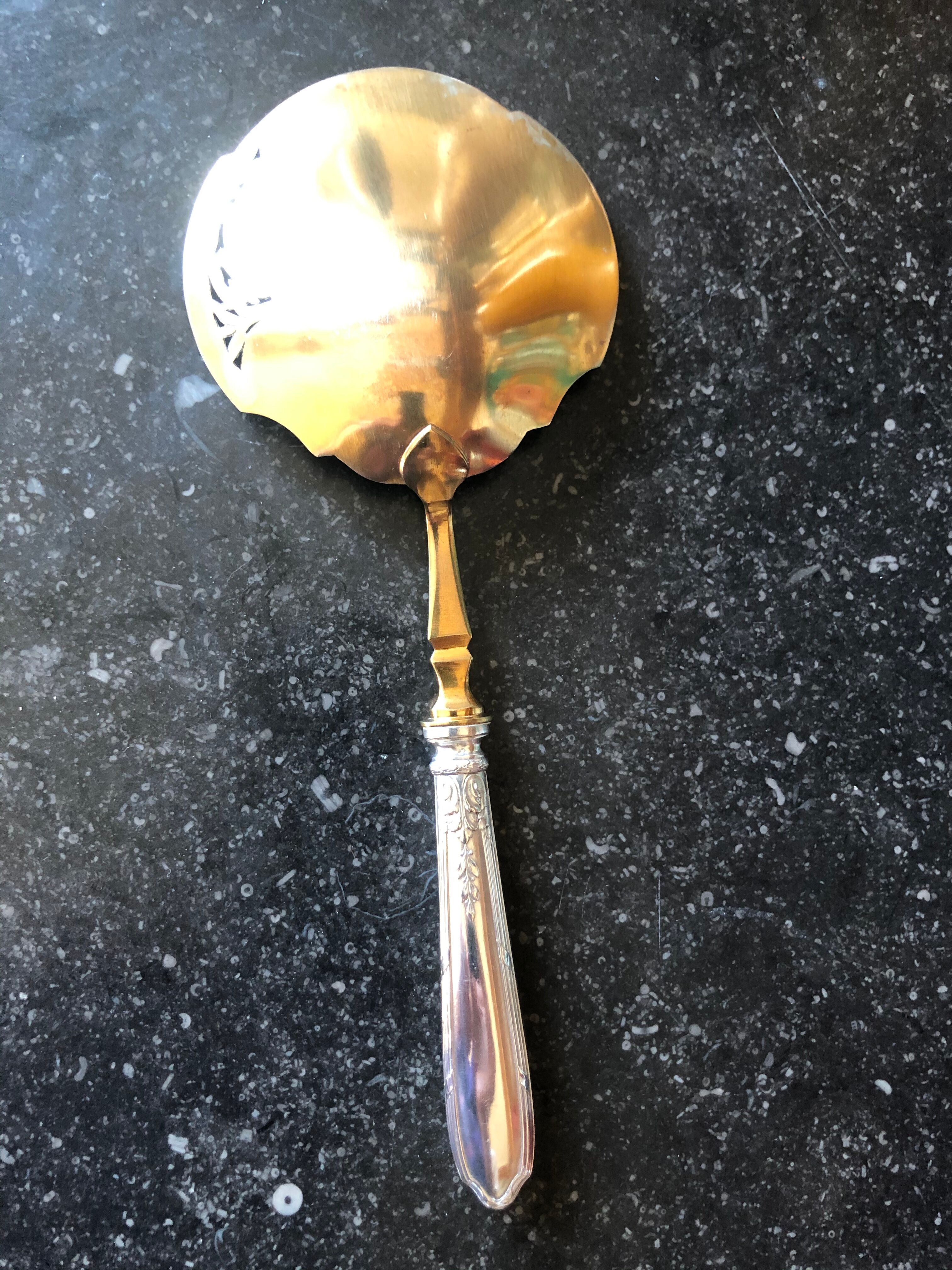 Old spoon silver metal