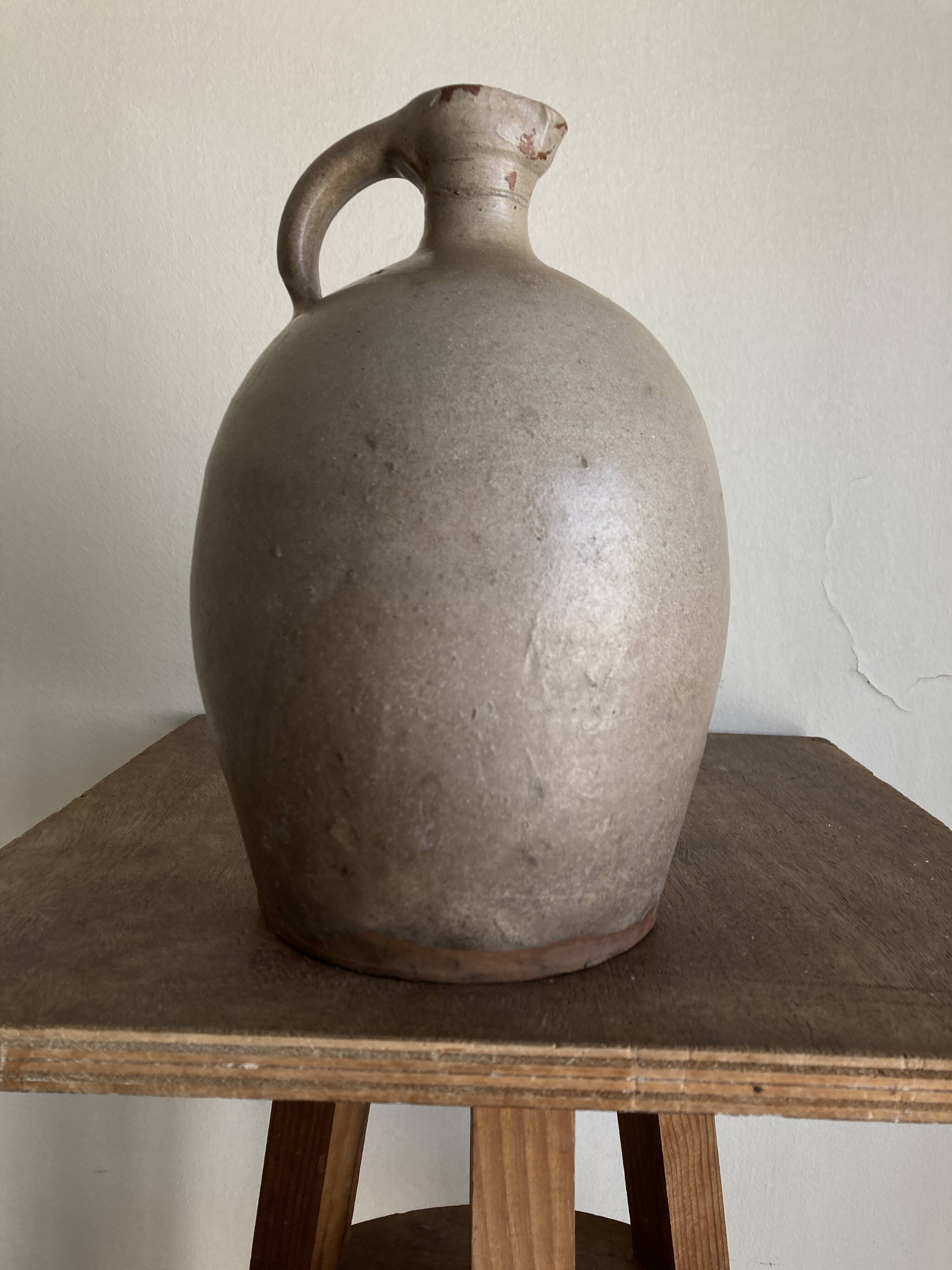 Terracotta farm jar potbellied pottery 1950