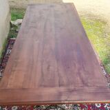 Large bistro table with cast iron legs and cherry top