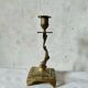 Antique brass candlestick fish