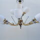 Brass chandelier with 12 fires, 60