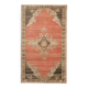 1970s Vintage Turkish Oushak Handmade Wool Cotton Red Area Rug 235x392