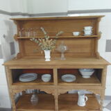 Furniture of trade, vintage service the bottom in oak the top in walnut.