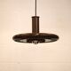 Brown vintage Fog & Morup pendant lamp: Hans Due Optima model, mid-century.