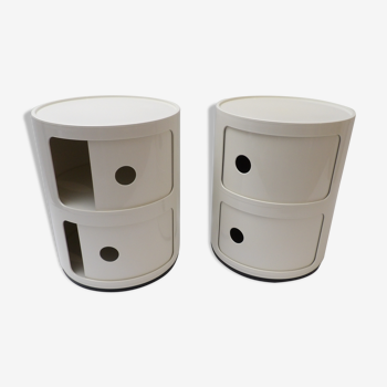 Pair of side tables or piece of sofa Kartell by Anna Castelli