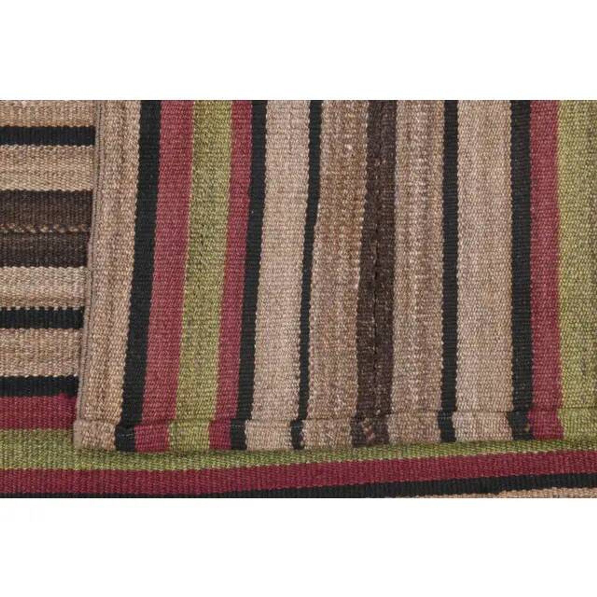 Vintage Turkish Oushak Handmade Wool Cotton Brown Kilim Area Rug 136x214