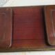 Folding bookend in Wood and Brass late nineteenth early twentieth