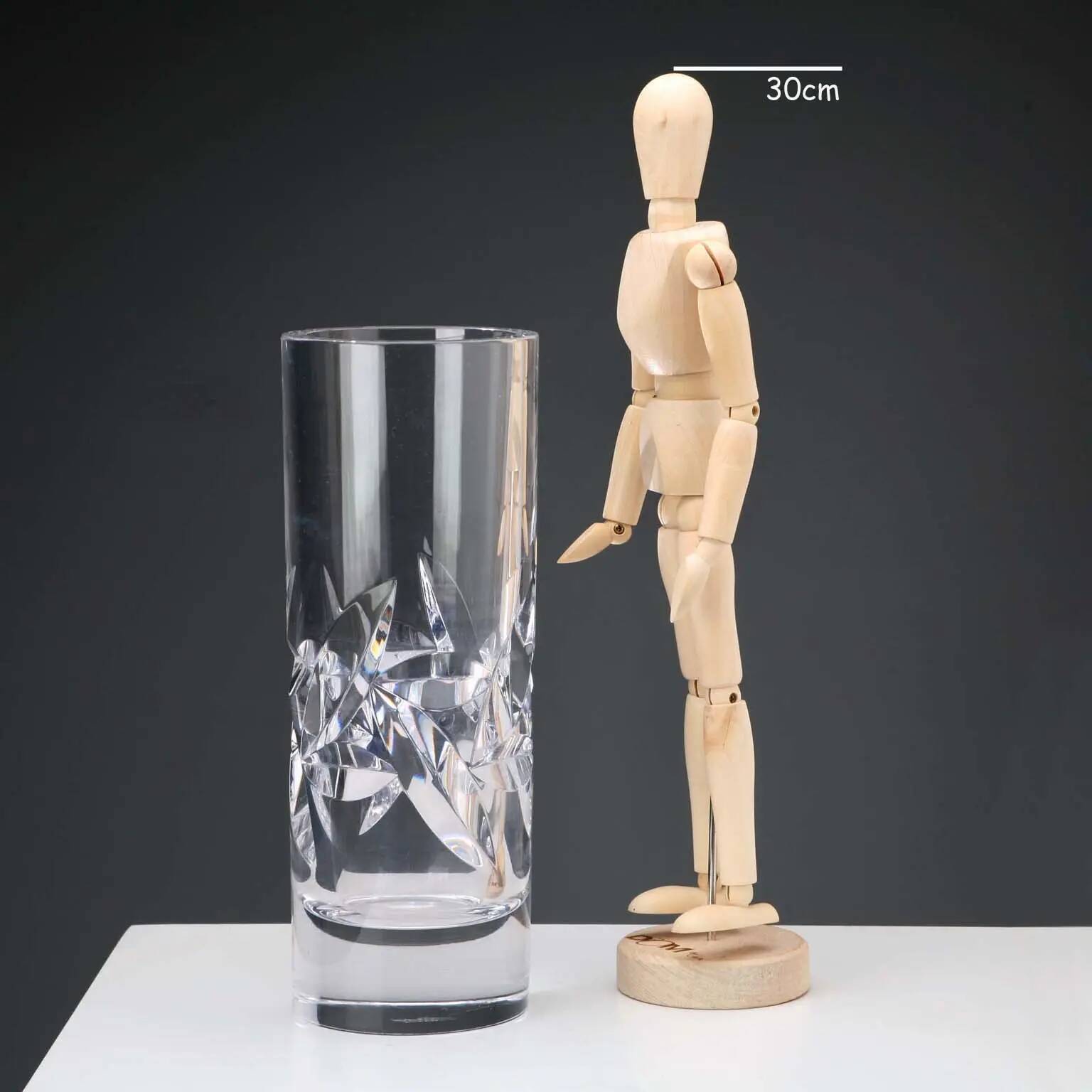 Vintage crystal vase from Sèvres, decorations France 20th century