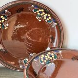 Set of old enamelled terracotta plates