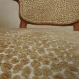 Pair of Louis XVI armchairs, upholstered in giraffe-pattern velvet