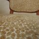 Pair of Louis XVI armchairs, upholstered in giraffe-pattern velvet