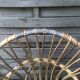 Vintage bamboo rattan shell armchair from the 60s
