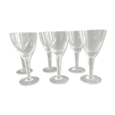 6 ancient crystal glasses