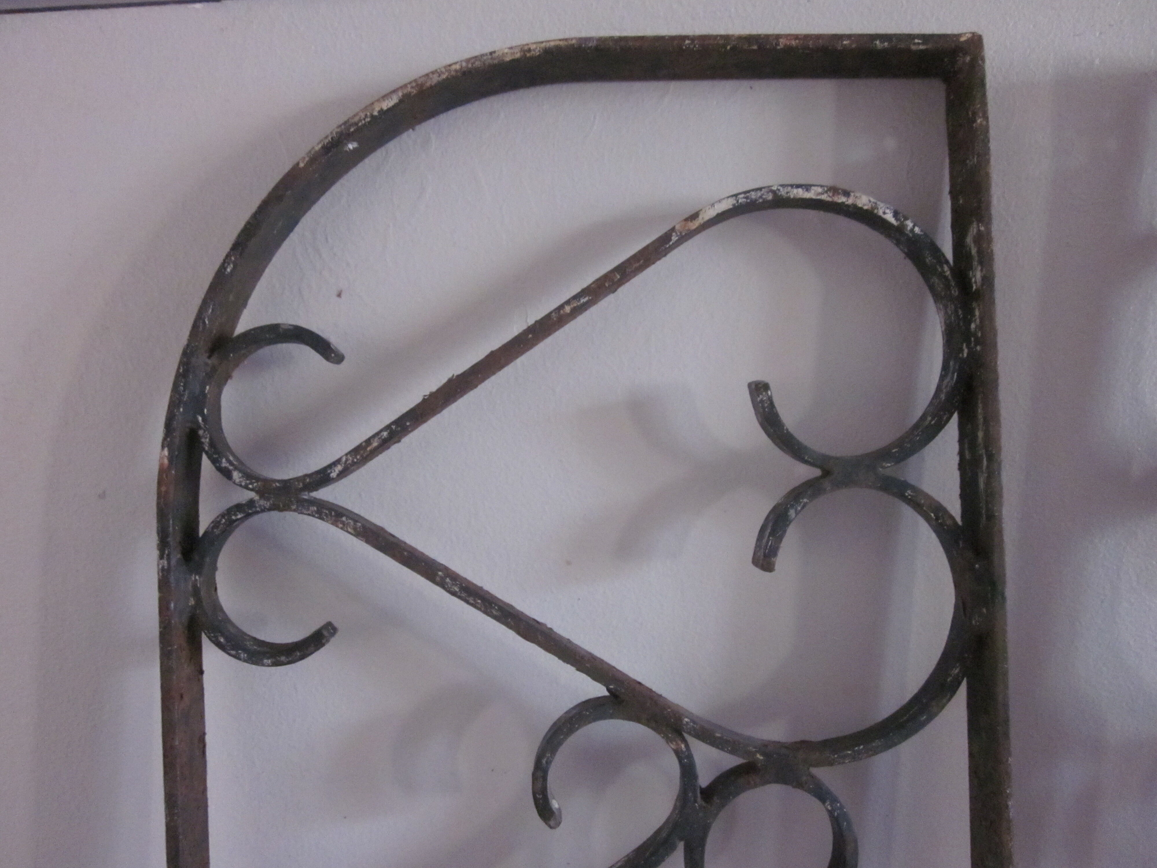 Pair of old grid in forgè iron