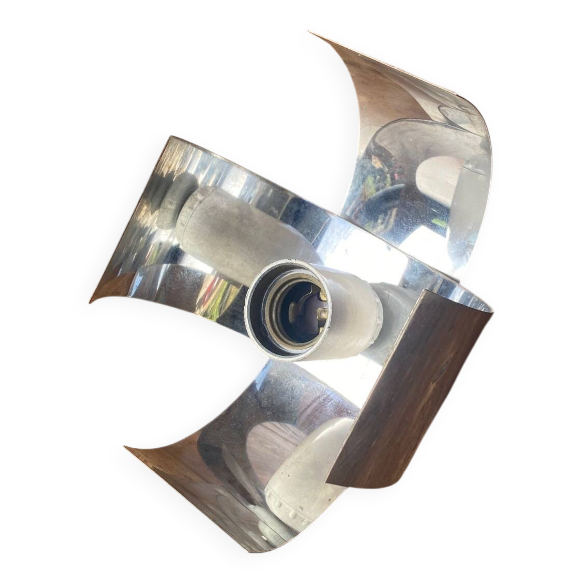 Applique space age chromé