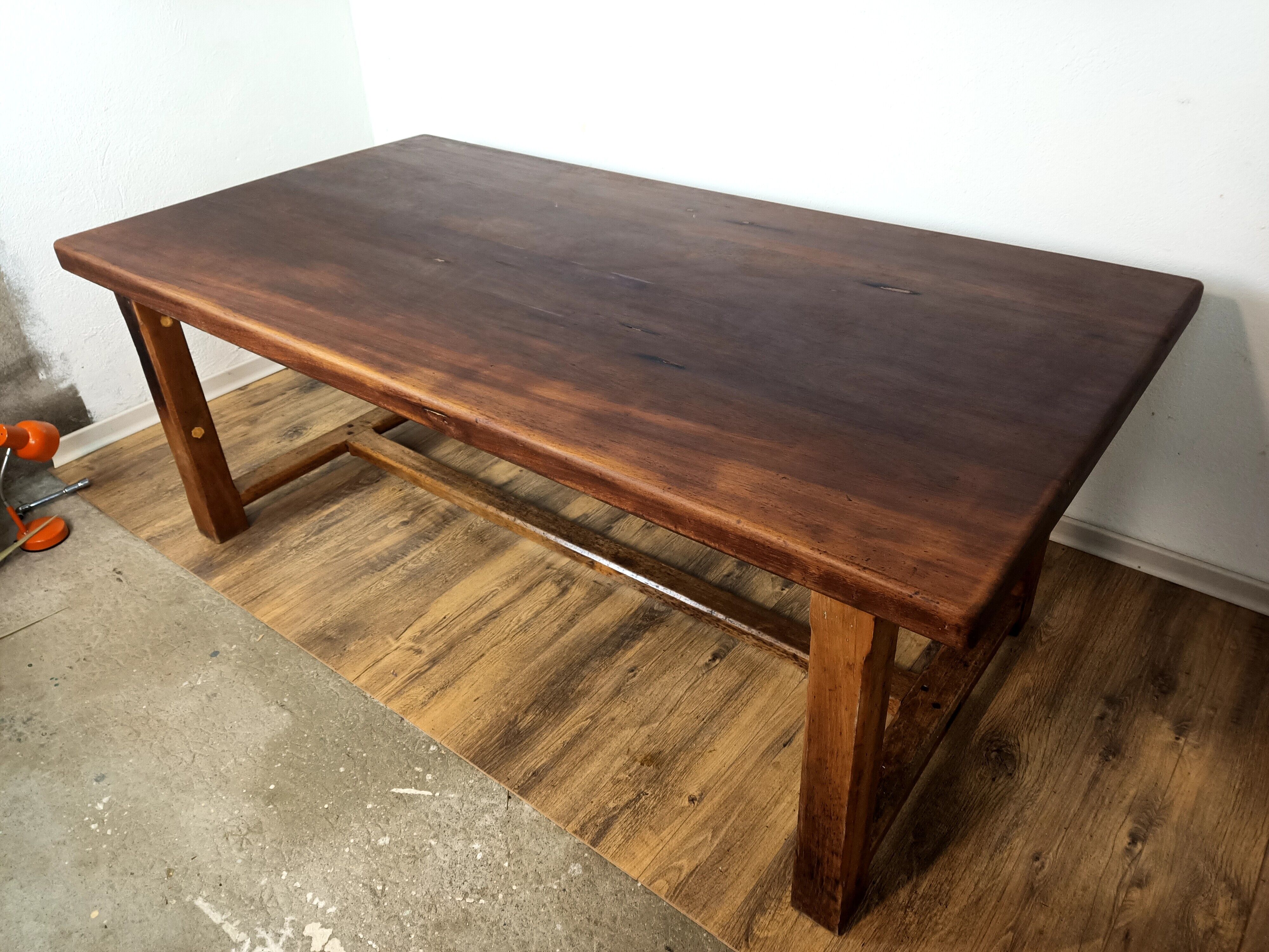 Vintage solid oak farmhouse table