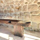 Century-old solid oak bench