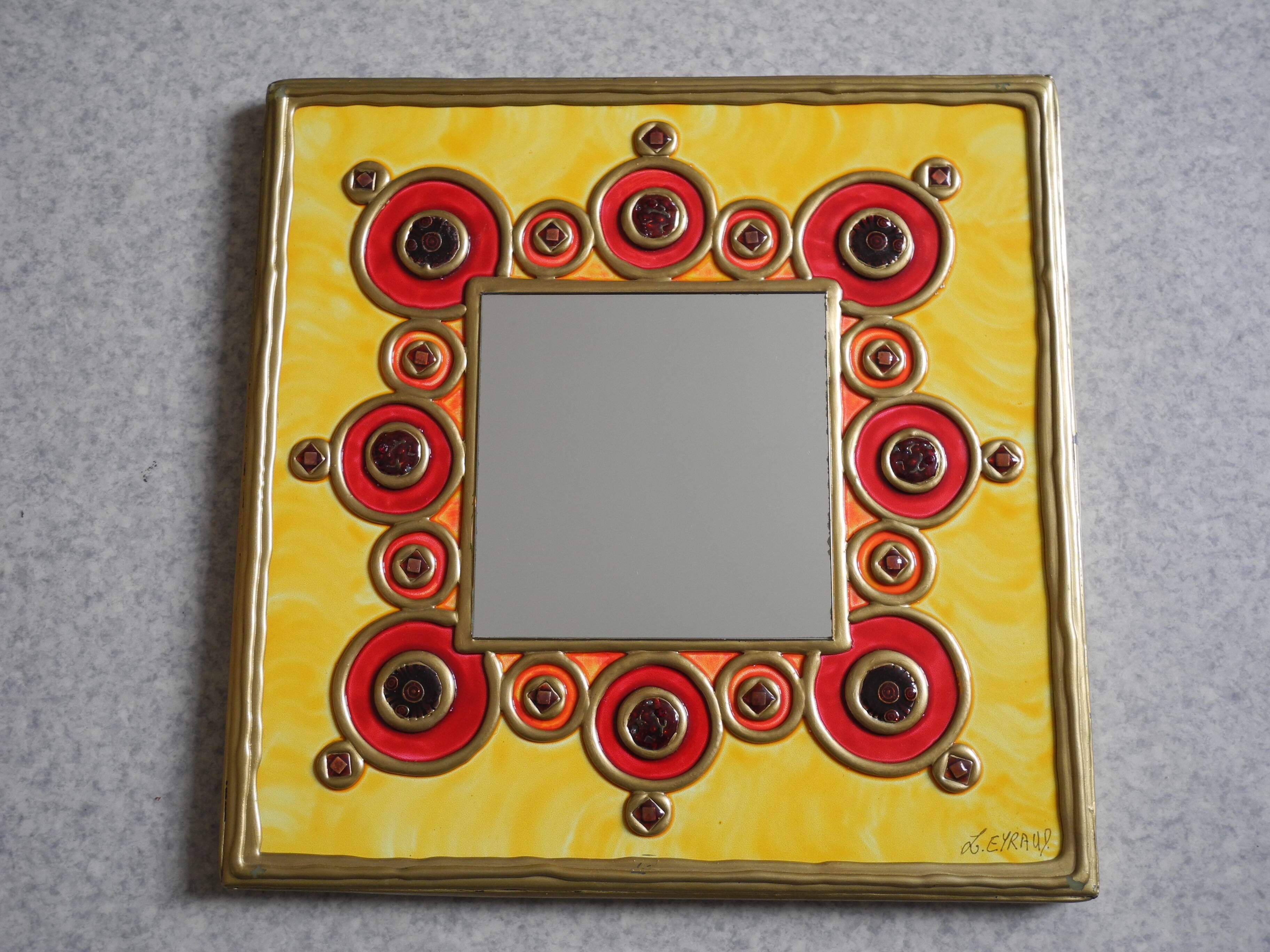 Lydie Eyraud resin mirror vintage decor French mirror design art