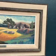Original Swedish Oil on Panel – "Landscape" by Gunnar Munther – Signed – Vintage and Framed – 64 × 38 cm (25.2" × 15")