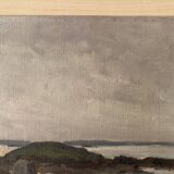 Bréhat oil on panel by Lucien Seevagen