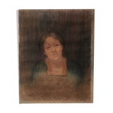 Bucolic old portrait painting