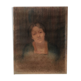Bucolic old portrait painting