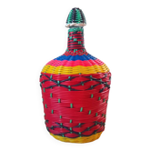 Bouteille scoubidous années 60/70.