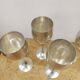 6 verres sur pied métal vintage 1970