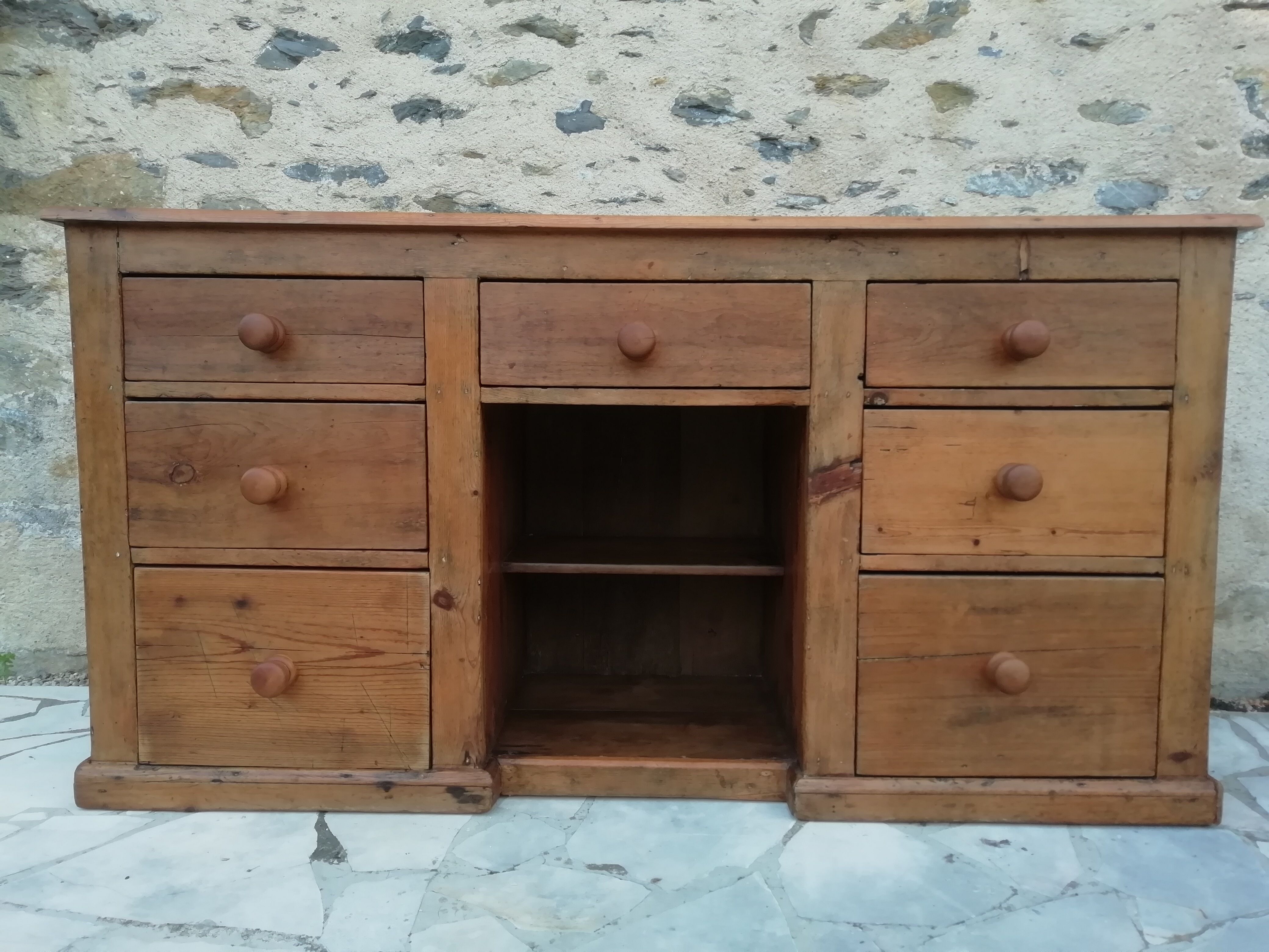 Furniture with solid pine drawers