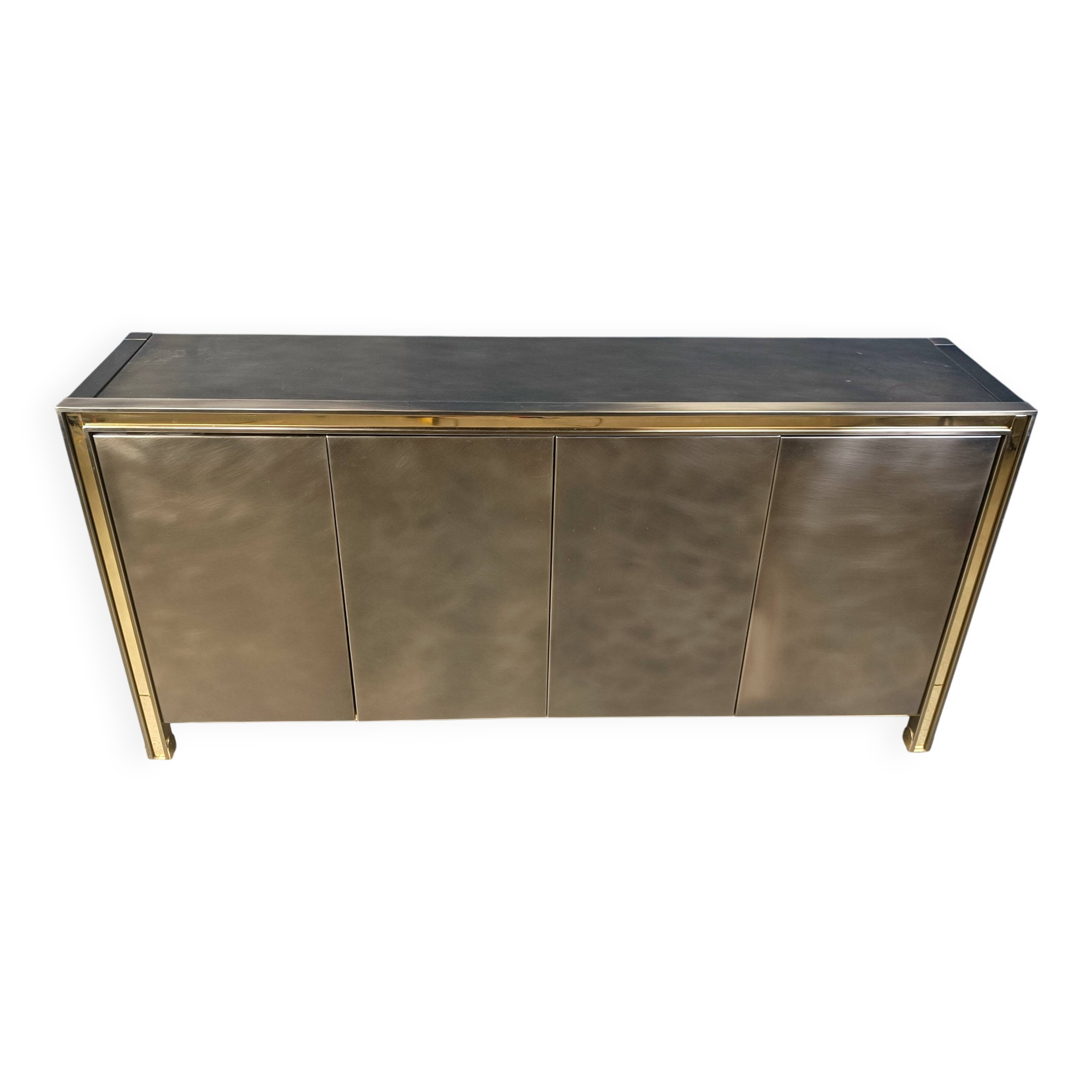 Vintage brass credenza by Belgochrom, 1970s