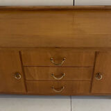 Commode basse vintage pieds compas