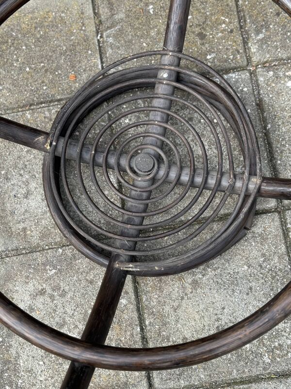 Table basse ronde vintage Manou Bambo