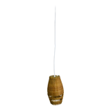 Ceiling lamp with a wicker shade, Denmark, 1960s