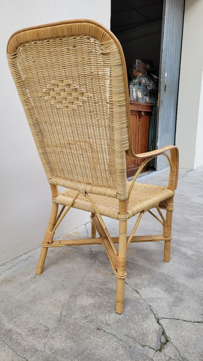 Rattan armchair 1950
