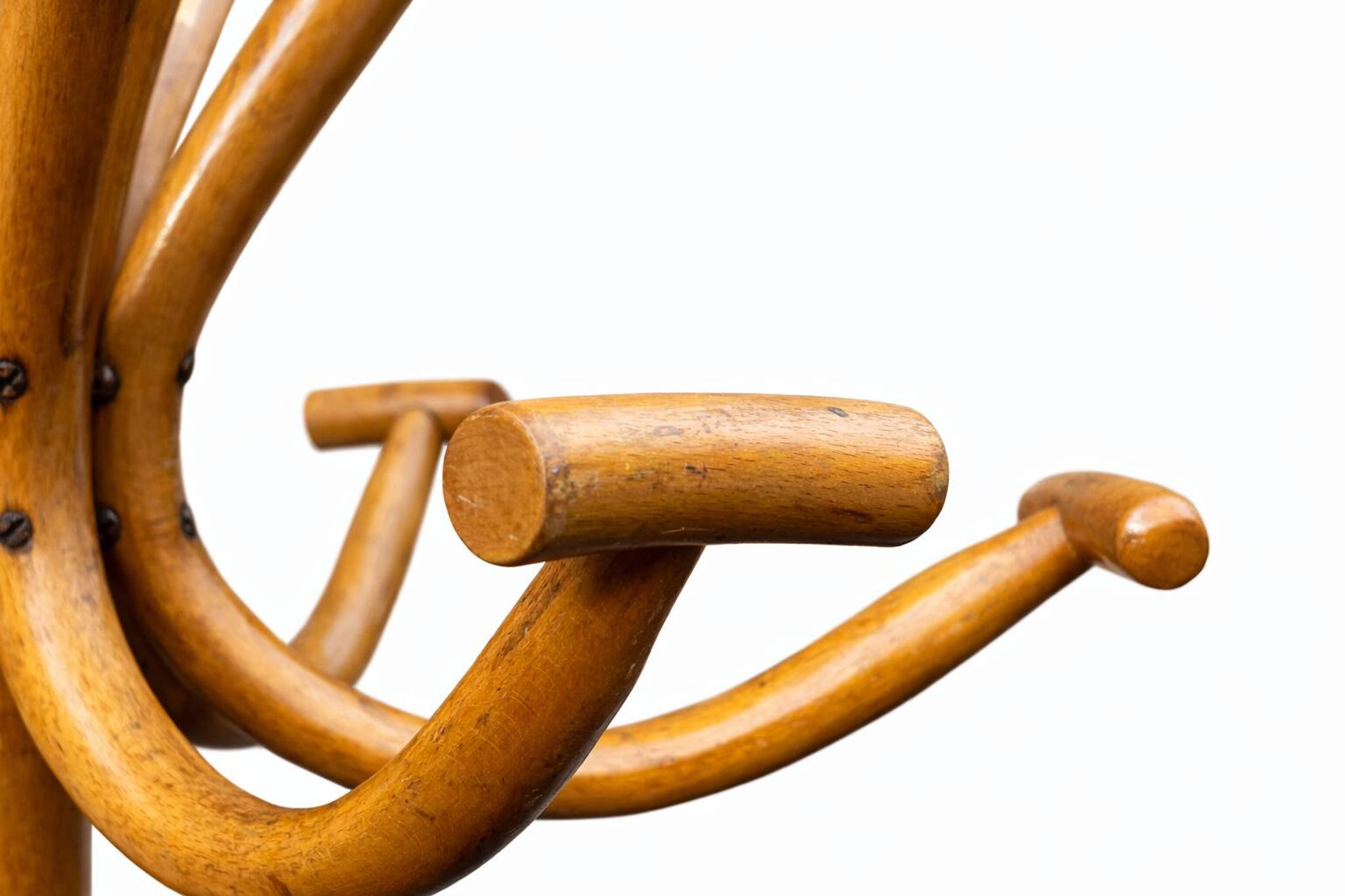 Porte manteau perroquet Antique bois courbé style Viennois