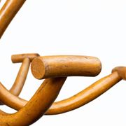 Porte manteau perroquet Antique bois courbé style Viennois