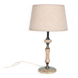 Chic hotel table lamp in onyx and brass, mid-century modern table lamp from the 70s.