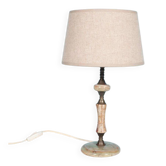 Lampe de table chic hôtel onyx & laiton, lampe de table midmod années 70