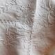 Large antique linen sheet monogrammed AH